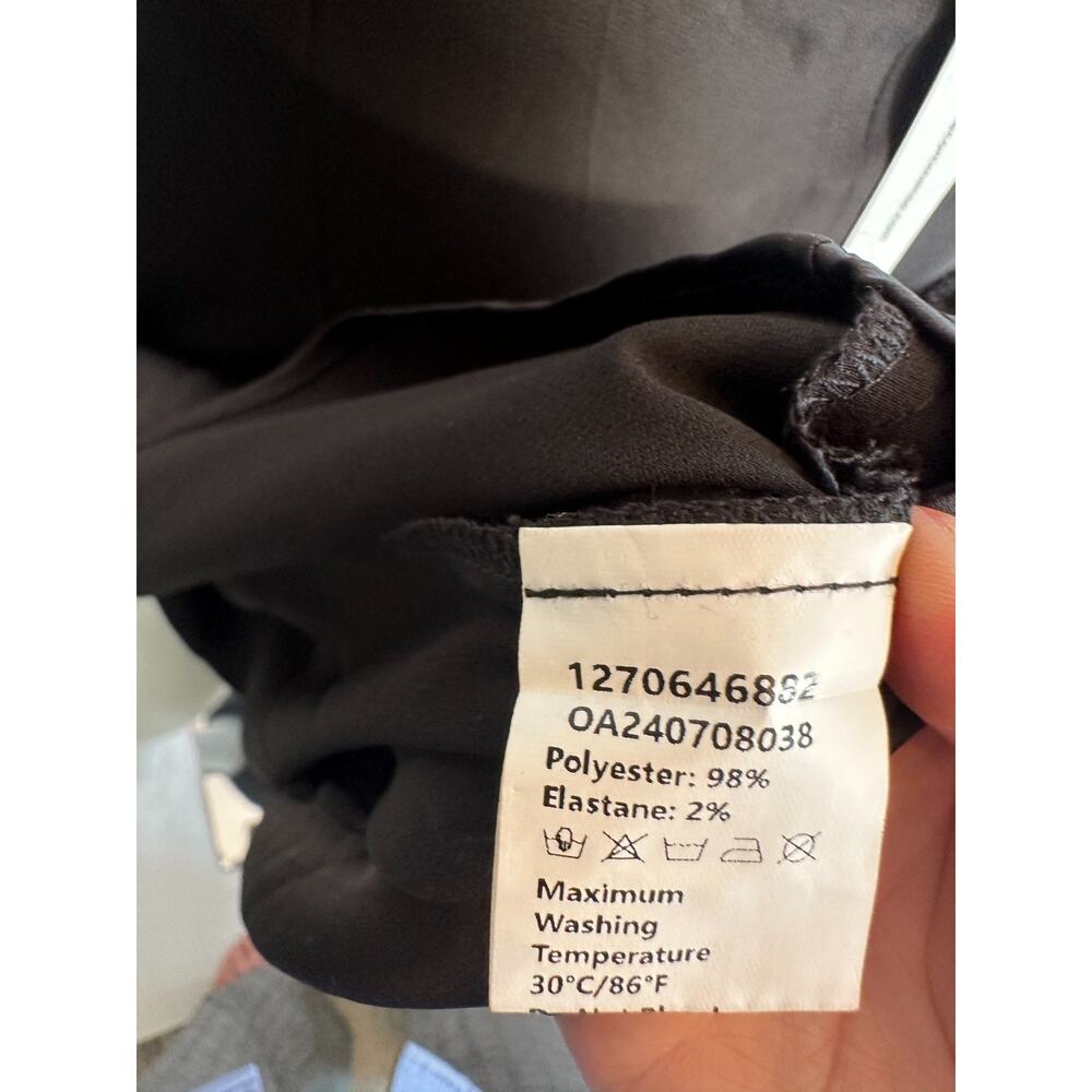 NWT Commense Black Satin Backless Maxi Dress Size XS Minimalist Slip EveningGown - Picture 7 of 8